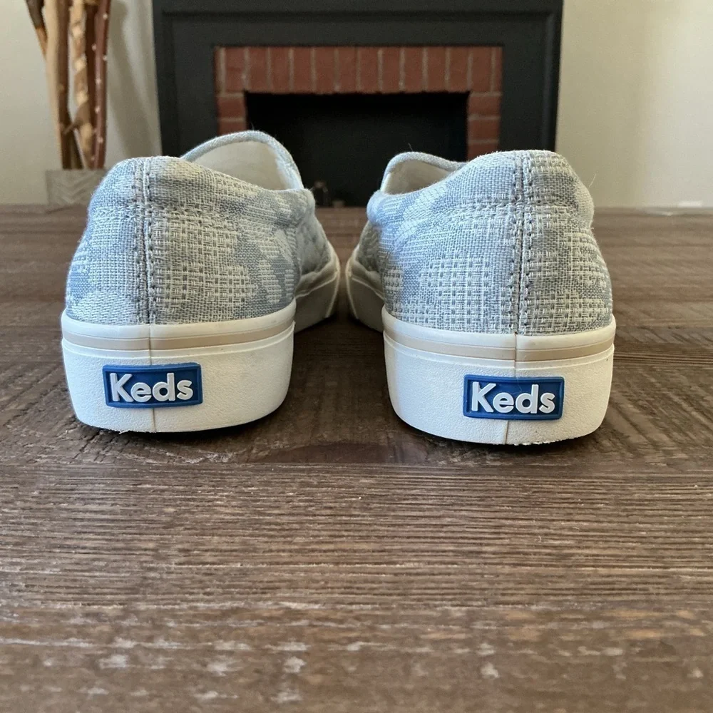 Keds Women's Jump Kick Leopard Chambray Slip-On Shoes